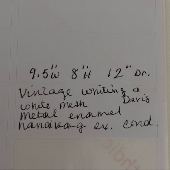 Whiting & Davis Elegant white Mesh Vintage Shoulder Bag or satchel - Picture 16 of 16